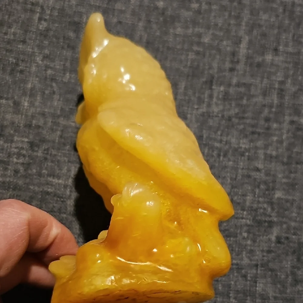 1970s Vintage Yellow Owl Candle With Eyes Never Used Home Decor Retro
